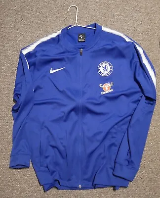 Chelsea Football Club Original Long Sleeve Nike Dri Fit Tracksuit Jacket Size Xl • £24.99