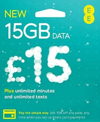 £0.99 • Buy Ee Sim Card - New Only 99p Standard Micro Nano Get Unlimited Call Minutes Sms 