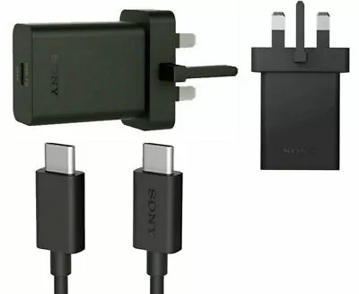 Sony 3a Fast Charger Plug Or Usb-c To C Cable For Xperia 5 L4 L3 L2 10 Ii Xz Xz3 • £5.99