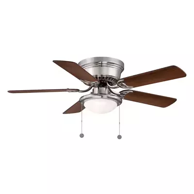 NEW Brushed Nickel Indoor Ceiling Fan Light Kit 44in LED Low Profile 3-Speeds • $43.39