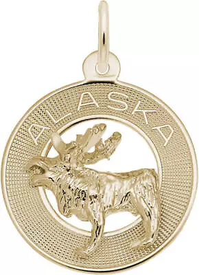 Gold-Plated Sterling Silver Alaska Moose Ring Charm By Rembrandt • $45