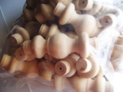 Lot Of 50 Wood Spindles 1 1/2  X 1/2  All Good New Light Hard Wood • $12