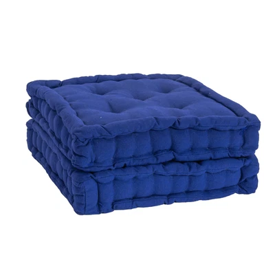 $42.80 • Buy 2x Garden Chair Seat Cushions 40cm X 40cm Indoor Outdoor Dining Filled Pads Blue