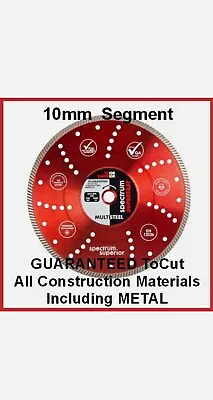 £40.99 • Buy Spectrum Diamond Cutting Blade - TX10R Superior Multi-Steel
