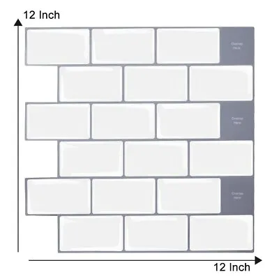 3d Stick Wallpaper Peel And Brick Wall White Self Adhesive Panels Paper Faux • $5.60