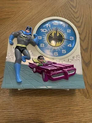 Batman & Robin Janex 1974 Talking Alarm Clock Missing Battery Door & Winding Key • $87.07