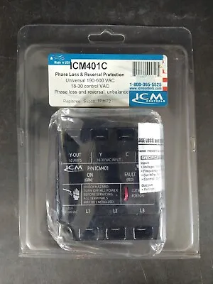 ICM ICM401C Control Three-phase Line Voltage Monitor NEW! STILL SEALED! • $32.99