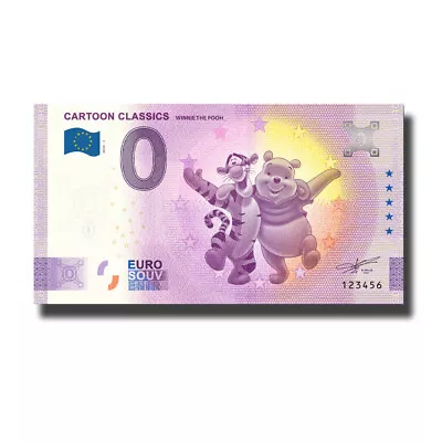 0 Euro Souvenir Banknote Cartoon Classics Winnie The Pooh Malta FEBG 2024-1 • $5