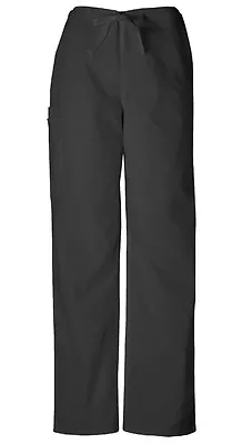 Scrubs Cherokee Workwear Men's Drawstring Cargo Pant Tall 4100T BLKW Black • $16.99