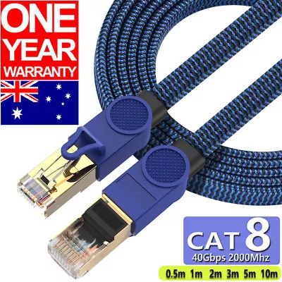 $14.80 • Buy Ethernet Cable CAT8 40Gbps 2000Mhz Gigabit RJ45 LAN Network Cable TV/PS4/Xbox/PC