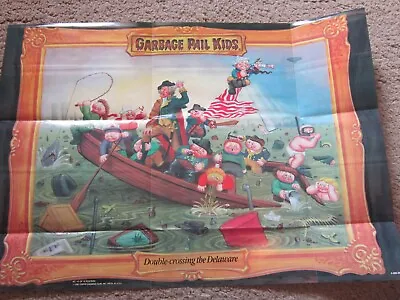 1986 -- GARBAGE PAIL KIDS Poster -- Double-crossing The Delaware-- 12x 17 Inches • $5.99
