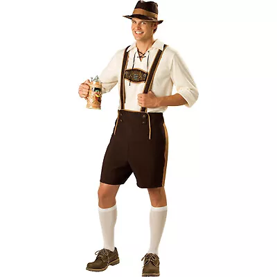 Mens Bavarian Guy Costume Adult XL Lederhosen Oktoberfest Beer • $24.99