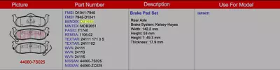 Db1685 Qfm 4wd High Performance Rear Axle Brake Pads Set  • $34.20