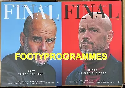 Manchester City V Manchester Utd 2023 FA CUP FINAL  Programme Posting Now • £12.75