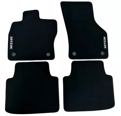 Car Floor Mats For VW Arteon Velour Waterproof Black Carpet Auto Liners New • $48.84