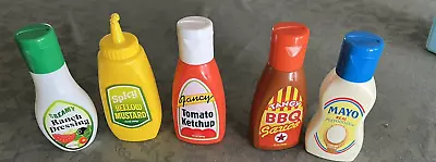 Fun W Playfood Kitchen Refrigerator Condiments Ranch BBQ Mayo Mustard Katsup Lot • $24