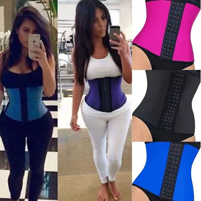 UK 100% Latex Underbust Body Shaper Waist Cincher Corset Training Trainer 6-16 • £14.09