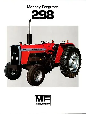 One(1) Massey Ferguson MF 298 Tractor Dealer Sales Specifications Brochure • $15.87