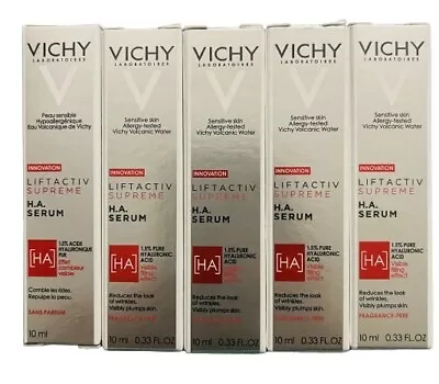 5X VICHY~Liftactiv Supreme H.A. Serum~Hyaluronic Acid~10ml / 0.33 Fl Oz Each~NIB • $35