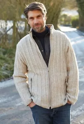 £89.99 • Buy Pachamama Wool Fleece Lined Full ZIP Jacket  Men's Cream M/L