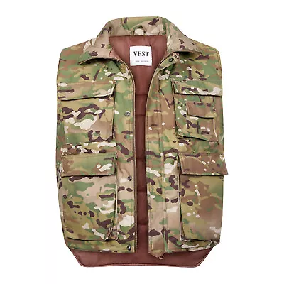 Body Warmer Fishing Hunting Army Combat Military Camo Multicam Padded Vest MTP • £24.69