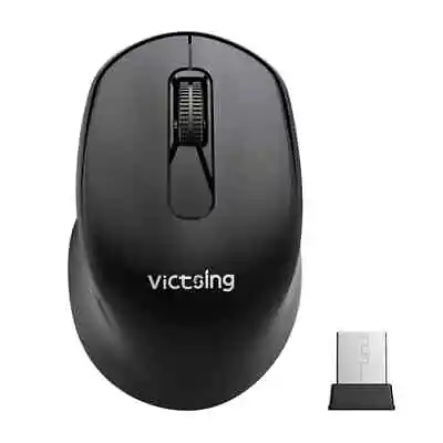 Victsing 2.4G Wireless Mouse Silent Cordless Mouse With USB Receiver For Laptop • £9.99