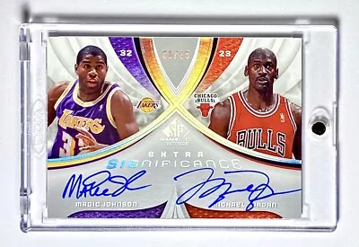 2005-06 SP Game Used MICHAEL JORDAN/MAGIC JOHNSON #20/25 Significance Dual Auto • $14995