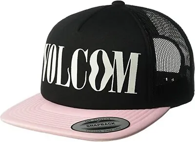 New Volcom Black Pink Stone Formation Gilrs Trucker Snapback RHTVLC-8 • $21.99