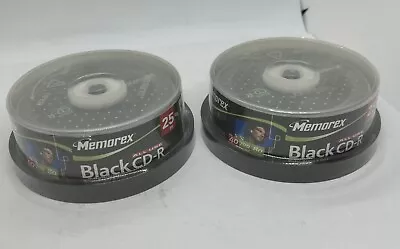 New 2 Lot Memorex Black CD-R Recordable Compact Discs 25 Pack 700 MB 80 Min 40x  • $40