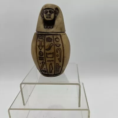 Egyptian Canopic Jar Collectible Figurine Stone/Resin • £30.88