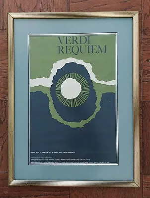 $99 • Buy 1969 Original Vintage VERDI REQUIEM Concert Poster Print Lehigh University