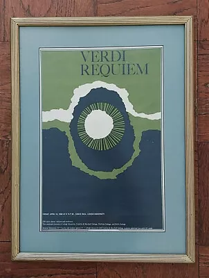 $99 • Buy 1969 Original Vintage VERDI REQUIEM Concert Poster Print Lehigh University