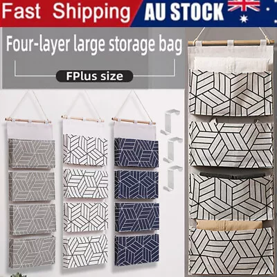 4 Layers Storage Organizer Wardrobe Hanging Bag Pocket Holder Closet Handbag • $12.63