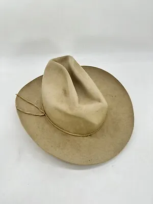 Vintage Brent Cowboy Conformatic Hand Greased Hat Size 7 1/8 Sil Belly RARE • $67.49