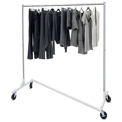 $37.80 • Buy Heavy Duty Commercial Garment Rack Rolling Collapsible Clothing Shelf Z-Base