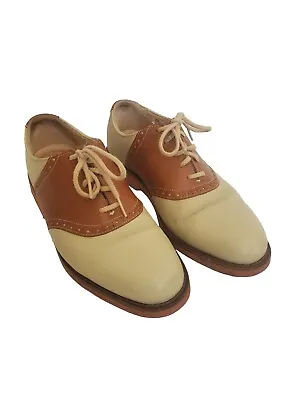 Vintage Cole Haan Men’s Two Tone Leather Lace Up Saddle Oxford Dress Shoes  • $40