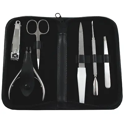 6 PCS Pedicure/Manicure Tools Set Nail File Clippers Cleaner Cuticle Pusher Kit • $14.99