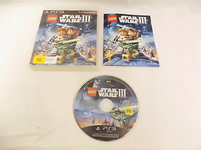 Mint Disc Playstation 3 Ps3 Lego Star Wars III 3 The Clone Wars - Inc Manual • $26.32