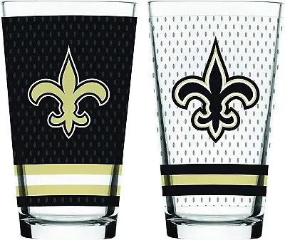 $29.31 • Buy New Orleans Saints Football Mixing Glass Set Of Two 16oz Full Logo In Gift Box