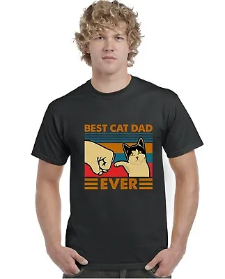 Best Cat Dad Ever Adults T-Shirt Funny Mens Tee Top • £9.95