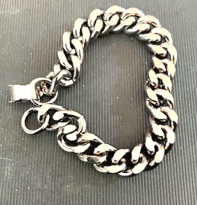 Men Cuban Curb Link Chain Bracelet 8.3inch Stainless Steel Boy Bangle Jewelry • $12.99