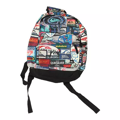 Quiksilver Boys All Over Print Logo Backpack | Skate Surf Kids Rucksack Bag VTG • £20