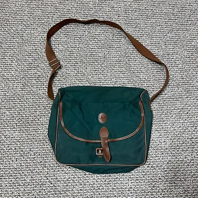 Vintage Polo Ralph Lauren Messenger Bag Green Shoulder Pouch Strap Flaws • $17