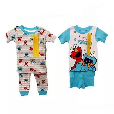 2 Sets Sesame Street Pajamas-18M-Cookie Monster-Elmo • $24.99