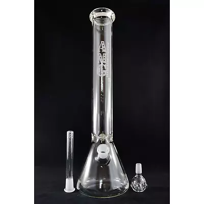 AMG Glass Massive 18 Inch Clear Beaker Base Glass Bong Water Pipe • $101.99