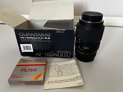 Quantaray Sigma AF Tech10 70-300mm 1:4-5.6 LDO MacroLens For CanonEF +58mmFilter • $48.99