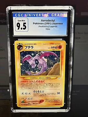 $75 • Buy 2000 Pokemon Japanese Neo 3 Revelation #142 AERODACTYL Holo CGC 9.5 Gem Mint PSA