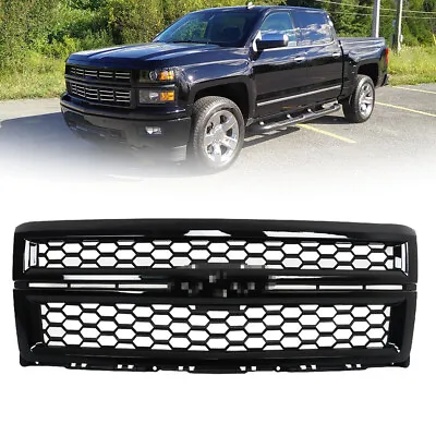 For 2014-2015 Chevrolet Silverado 1500 Front Upper Grille Gloss Black NEW • $166.29