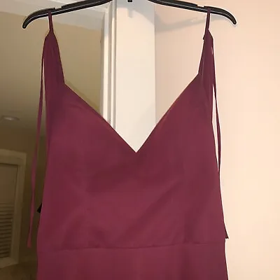 Bordeaux Wine Colored Morilee Bridesmaid Dress Madeline Gardner Long Size 8 • $49.99