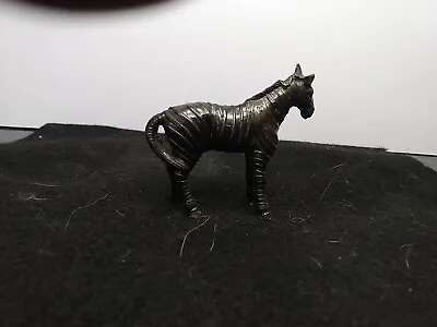 Vintage  Copper Metal Zebra  Figure Safari  • $3
